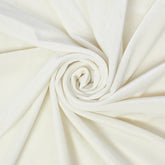 Off- White—Stretch Velvet Fabric——90% Polyester, 10% Spandex— 60/61 Inches—20% Vertical